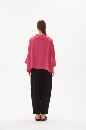 FUNNEL NECK LYOCELL TOP