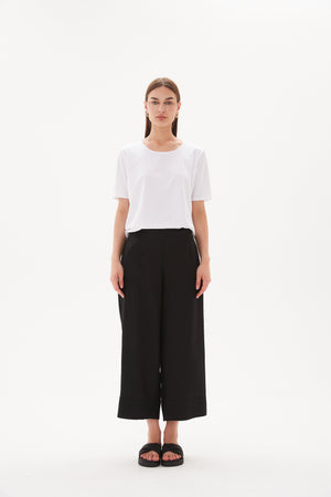 Tirelli blouse round neckline soft draped chic wear