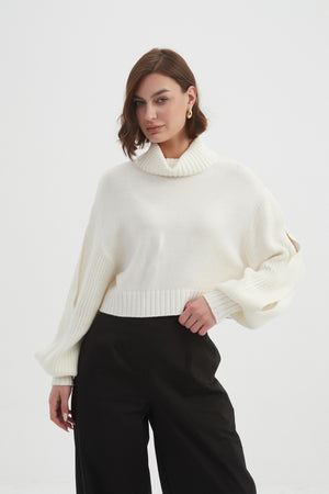 BALLOON SLEEVE KNIT