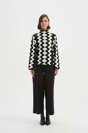 MIRRORED CHEVRON KNIT
