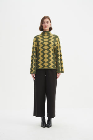 MIRRORED CHEVRON KNIT