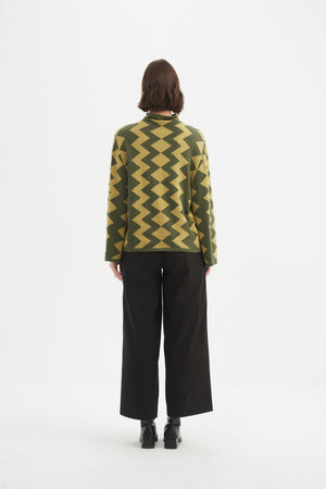 MIRRORED CHEVRON KNIT