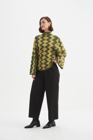 MIRRORED CHEVRON KNIT
