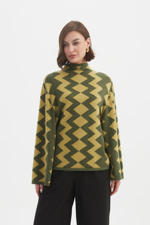 MIRRORED CHEVRON KNIT