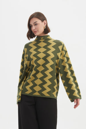 MIRRORED CHEVRON KNIT