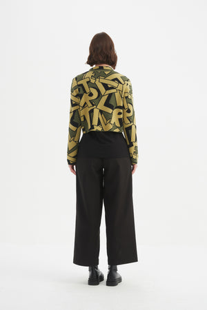 LETTERBLOCK ZIP CARDIGAN