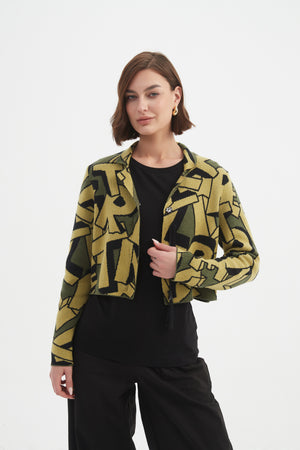 LETTERBLOCK ZIP CARDIGAN