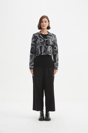 LETTERBLOCK ZIP CARDIGAN