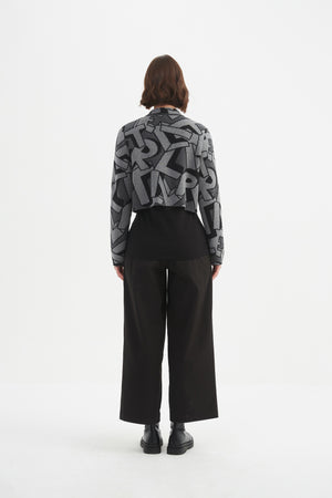 LETTERBLOCK ZIP CARDIGAN