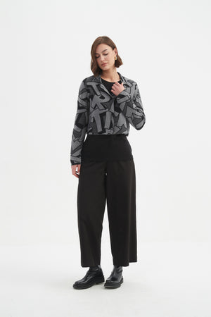 LETTERBLOCK ZIP CARDIGAN
