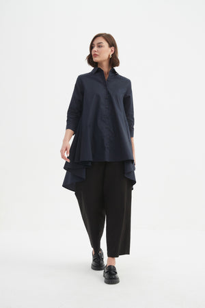 Tirelli blouse modern chic tailored feminine cut