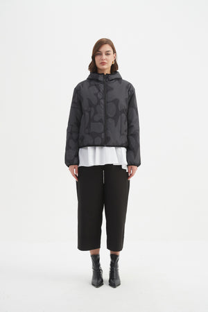 REVERSIBLE PRINT PUFFER JACKET