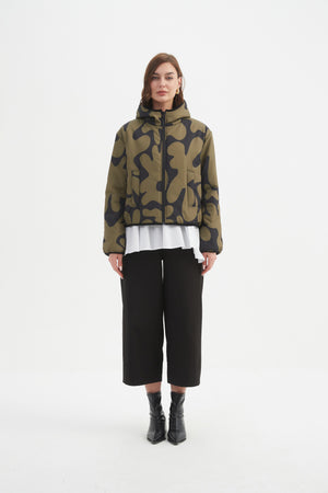 REVERSIBLE PRINT PUFFER JACKET