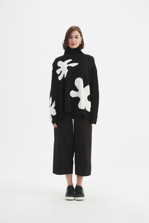 SPLATTER PRINT KNIT