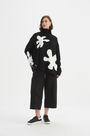 SPLATTER PRINT KNIT