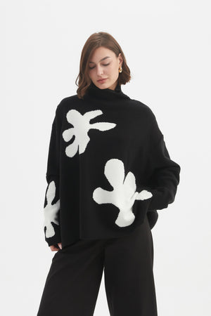 SPLATTER PRINT KNIT