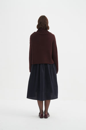 ZIP COLLAR CARDIGAN