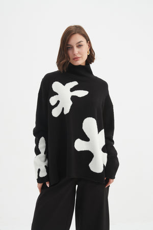 SPLATTER PRINT KNIT