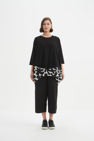 BILLOW COMBI PRINT TOP