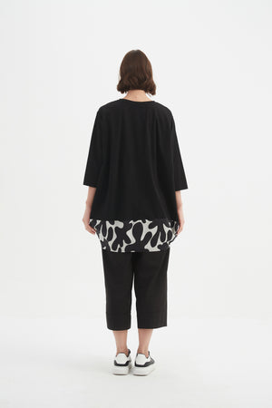 BILLOW COMBI PRINT TOP