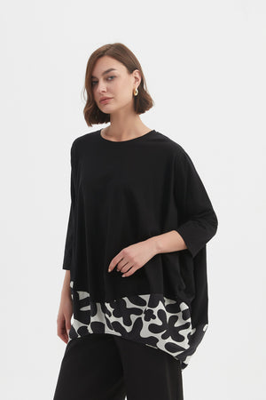 BILLOW COMBI PRINT TOP