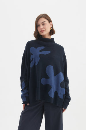 SPLATTER PRINT KNIT