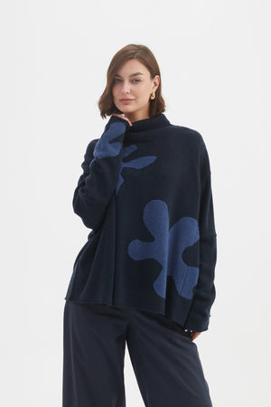SPLATTER PRINT KNIT