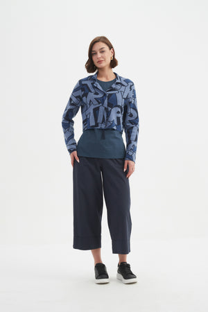LETTERBLOCK ZIP CARDIGAN