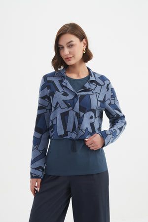 LETTERBLOCK ZIP CARDIGAN