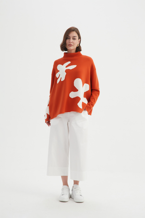 SPLATTER PRINT KNIT