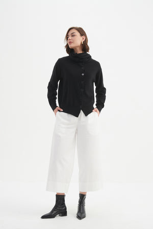 Tirelli knit blouse chic tailored feminine neutral cut