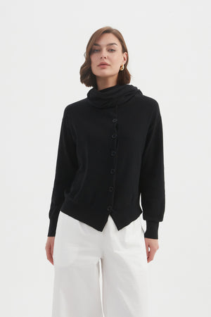 Tirelli cardigan open front neutral tone