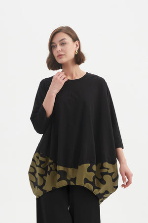 BILLOW COMBI PRINT TOP