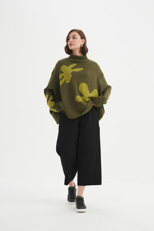 SPLATTER PRINT KNIT