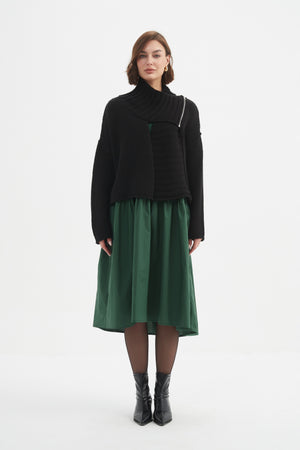 ZIP COLLAR CARDIGAN