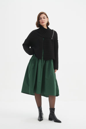 ZIP COLLAR CARDIGAN