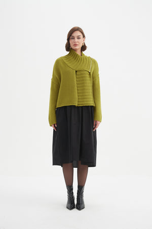 ZIP COLLAR CARDIGAN