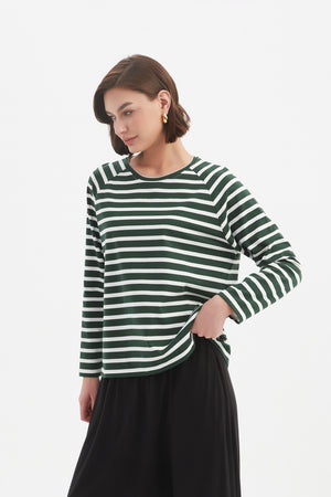 Tirelli knit blouse soft draped chic neutral fashion