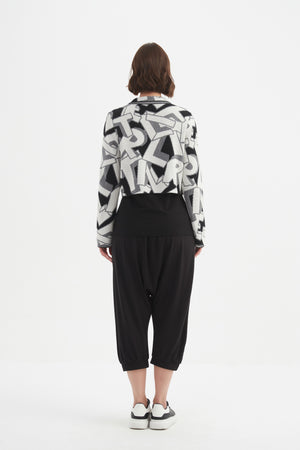 LETTERBLOCK ZIP CARDIGAN