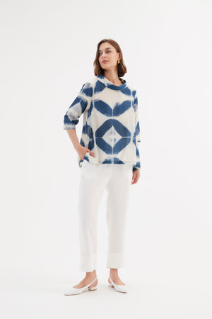 FUNNEL NECK BLOUSE
