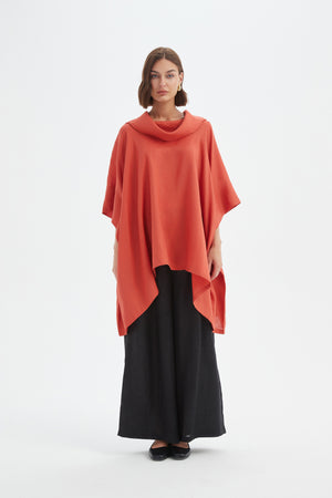 OVERSIZED COLLAR PONCHO