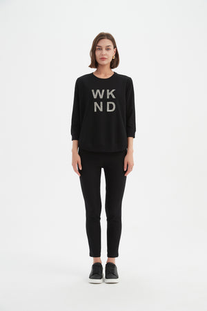 3/4 METALLIC WKND PRINT CREW