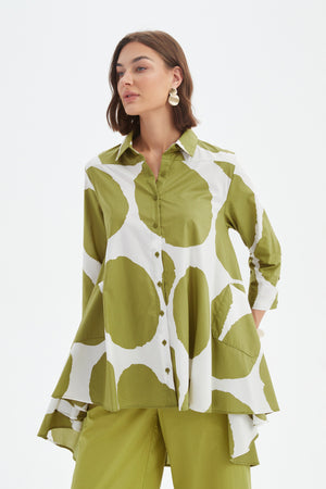 PRINT SWING BACK SHIRT