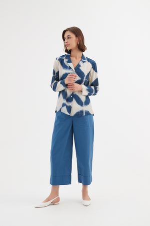Tirelli blouse chic feminine tailored everyday neutral top