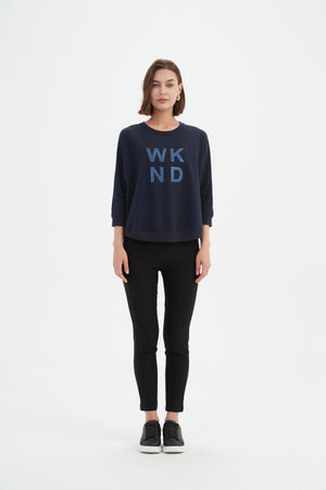 3/4 METALLIC WKND PRINT CREW