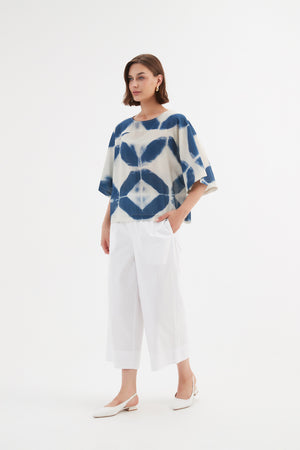 Tirelli blouse chic tailored women’s casual neutral top