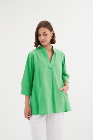 NOTCH COLLAR SHIRT