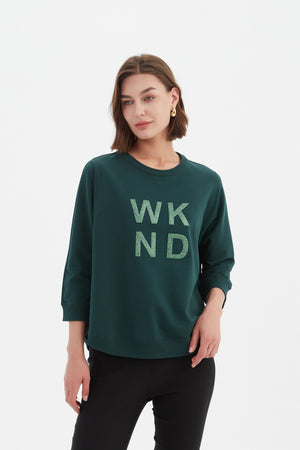3/4 METALLIC WKND PRINT CREW
