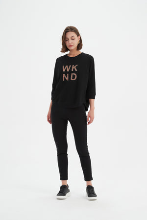 3/4 METALLIC WKND PRINT CREW