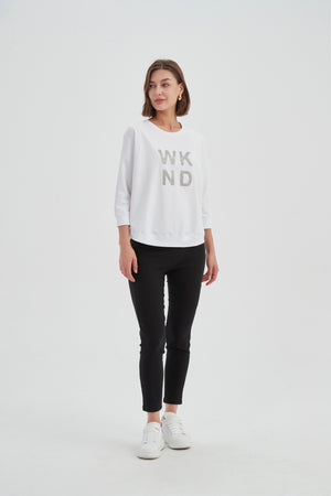 3/4 METALLIC WKND PRINT CREW